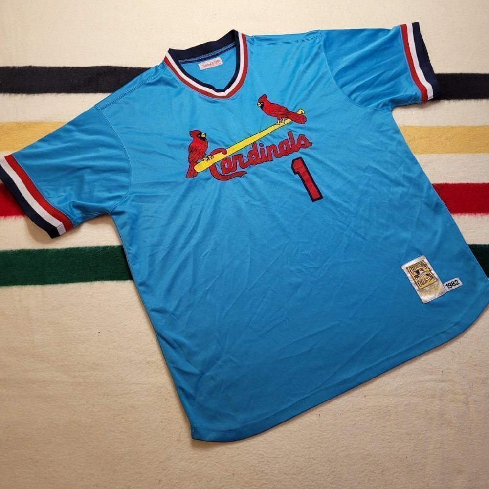 Mitchell Ness Cooperstown St. Louis Cardinals Ozzie Smith Jersey - Picture 2 of 4